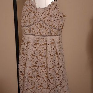 Designer White & Gold Summer Dress